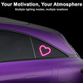 Heart Shaped Car Window Light with Suction Cups Solar Powered